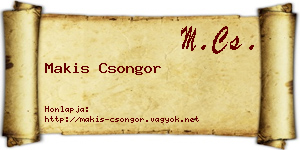 Makis Csongor névjegykártya