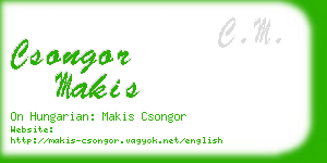 csongor makis business card